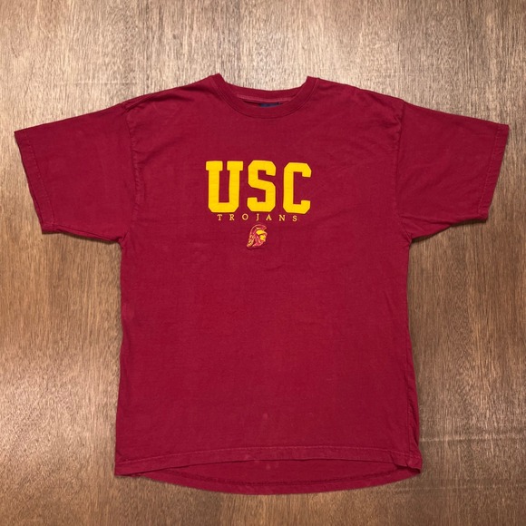 As Sports Other - Vintage AS Sports USC Trojans T-Shirt XL Cardinal Red Embroidered Applique NCAA
